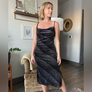 ASOS Stretchy Sparkle Cowl Neck Dress